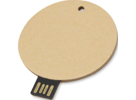 USB-Stick 2.0 rund aus recyceltem Papier bedrucken