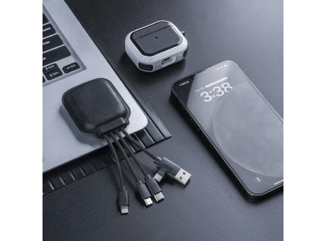 4001 | Xoopar Iné Gamma NFC Powerbank with Charging cables 3000mAh  bedrucken