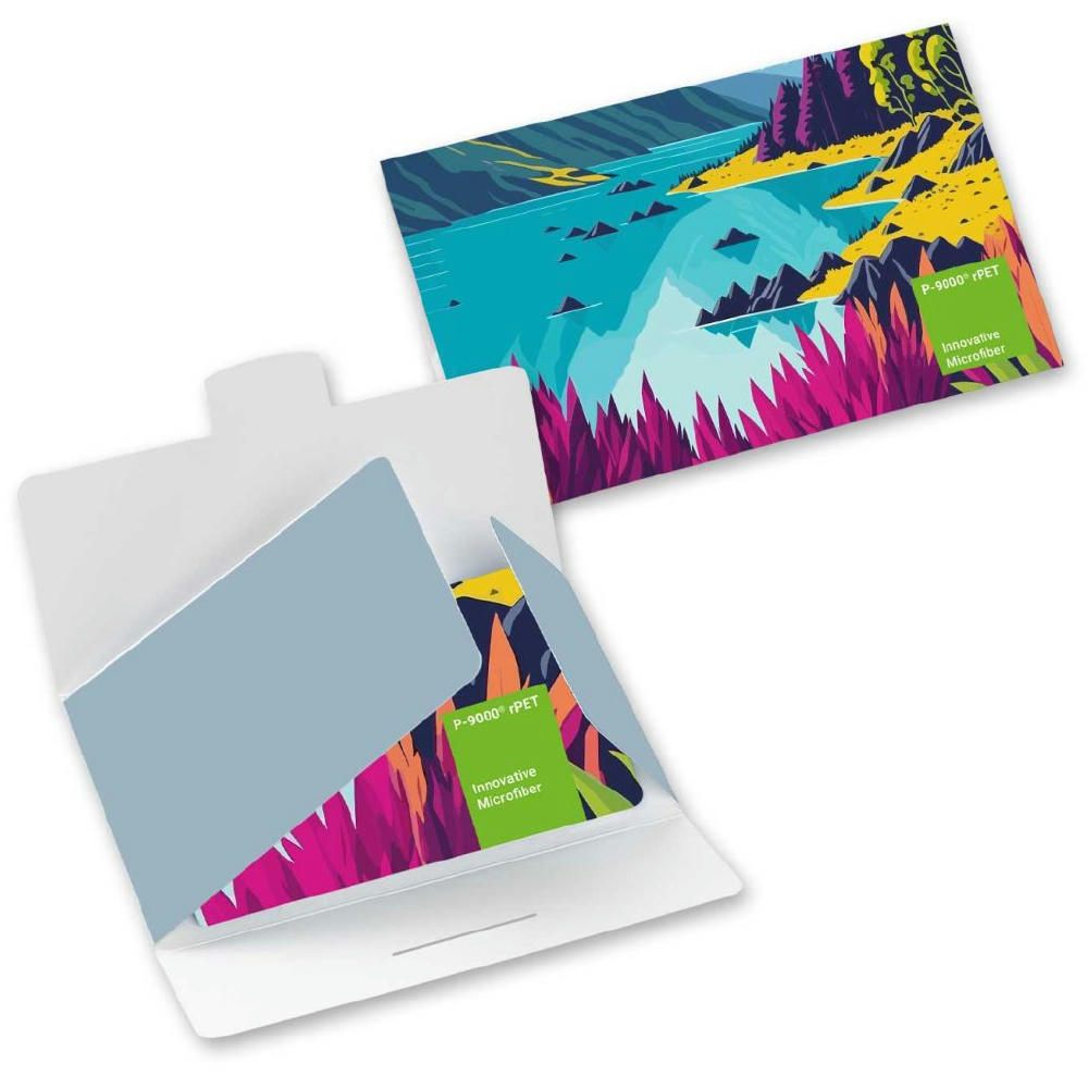 Product image POLYCLEAN rPET Displaytuch 18x15 cm im Papieretui, All-Inclusive-Paket Werbeartikel