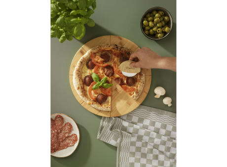 Cortello Bamboo Pizza Cutter Pizzamesser Werbeartikel