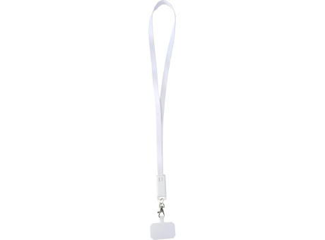 Product image Franz 5 in 1 Lanyard Kabel aus recyceltem Kunststoff für Smartphones mit integrierter Datensynchronisierung und 65 W Schnellladefunktion Werbeartikel