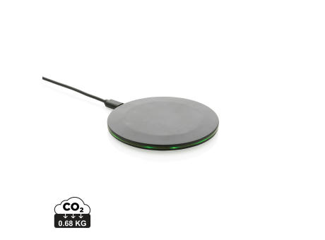 15W-Wireless-Fast-Charger aus recyceltem RCS-Kunststoff Werbeartikel