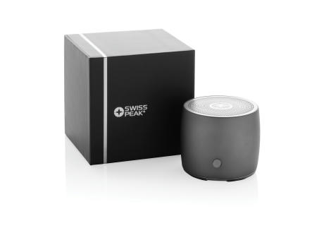 Swiss Peak 3W Basslautsprecher aus RCS recyceltem Aluminium Werbeartikel