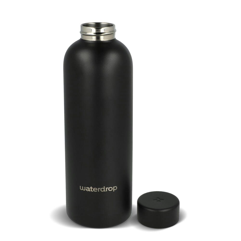 Waterdrop Edelstahlflasche mit Stahldeckel 600 ml Werbeartikel