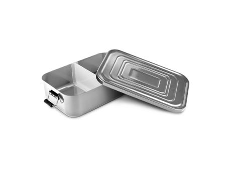 ROMINOX® Lunchbox // Quadra Silber XL Werbeartikel