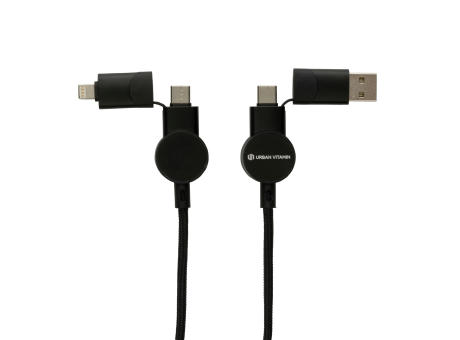 Oakland RCS rKunststoff 1,2m 6-in-1 Fast-Charging 45W Kabel Werbeartikel
