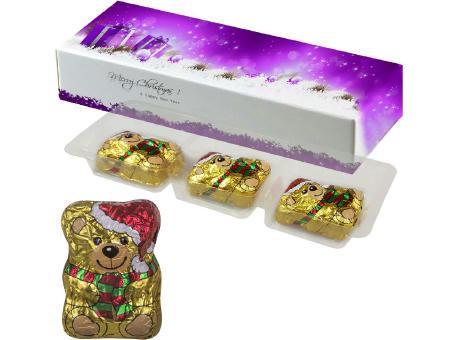 Schoko-Weihnachtsbärchen, ca. 20g, Faltschachtel bedrucken