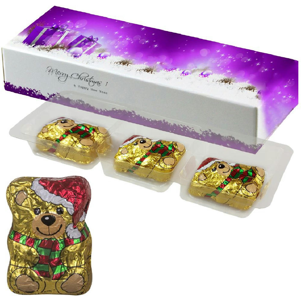 Product image Schoko-Weihnachtsbärchen, ca. 20g, Faltschachtel Werbeartikel