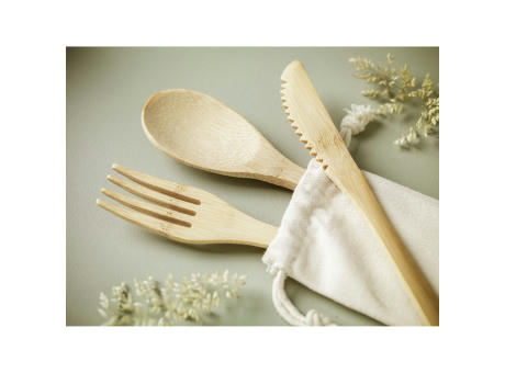 Bambu Besteckset Werbeartikel