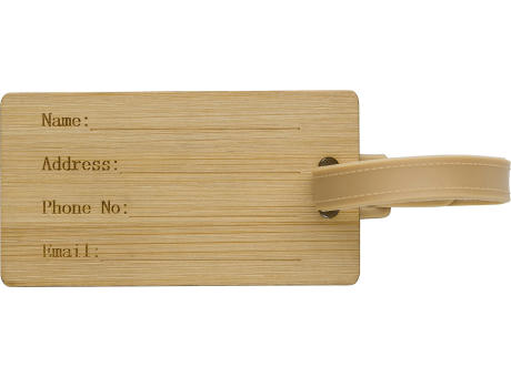 Bambus-Gepäckanhänger Shawn Werbeartikel