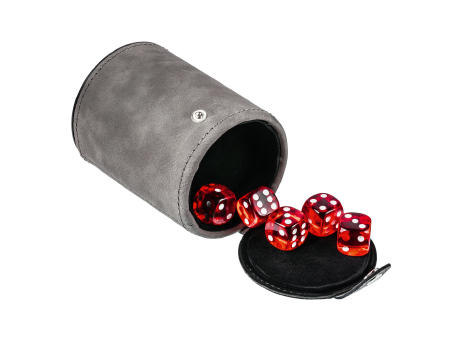 Product image Knobelbecher mit 5 Würfeln RE98-BETEROU Werbeartikel