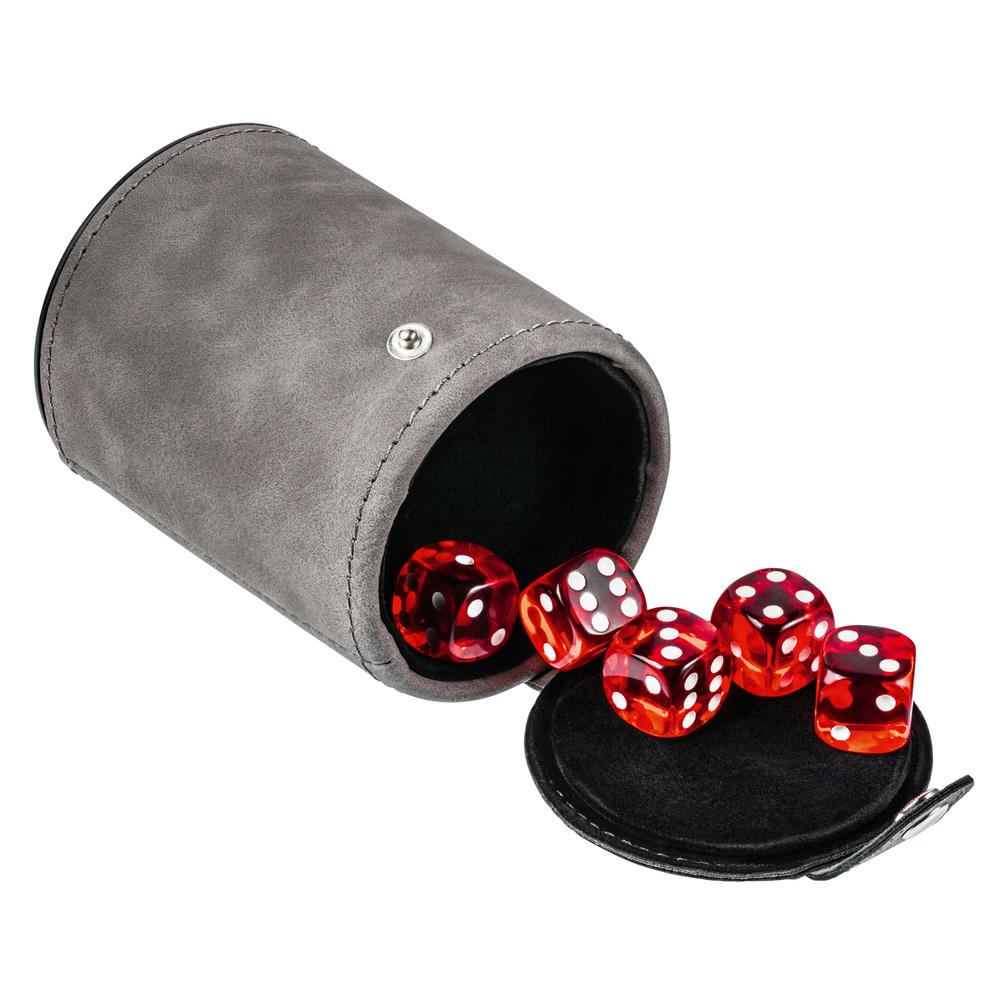 Product image Knobelbecher mit 5 Würfeln RE98-BETEROU Werbeartikel