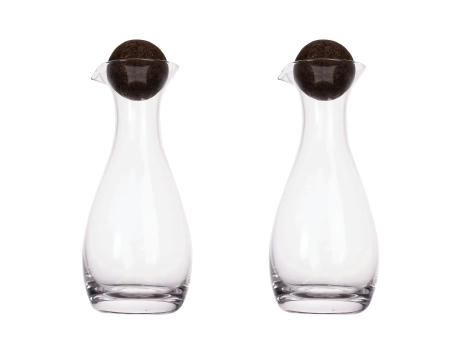 Sagaform Nature Öl-/Essigkaraffen mit Korkstopfen 2-tlg. 300ml Werbeartikel