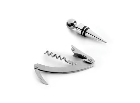 BARREL. Weinset aus Zink und Edelstahl bestehend Werbeartikel