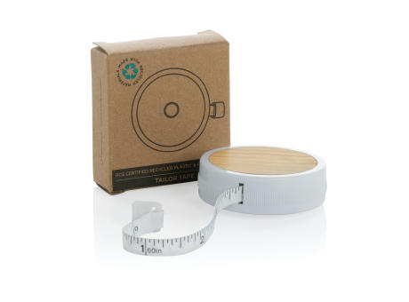 Schneidermaßband aus RCS recyceltem Kunststoff und Bambus bedrucken