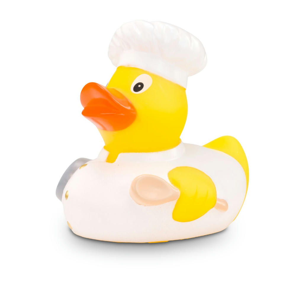 Product image Werbeente Bruno Bratpfanne Weiß Werbeartikel