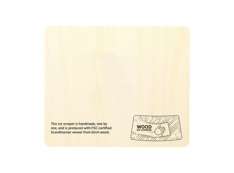 Custom Wood Ice Scraper Eiskratzer Werbeartikel