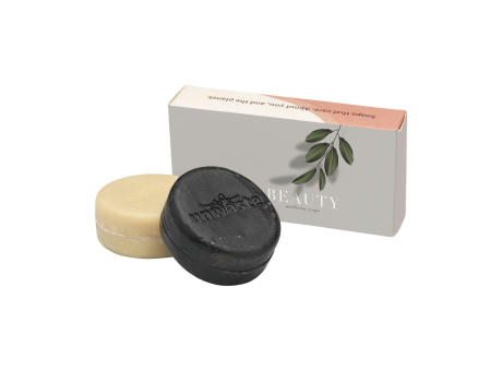 Unwaste Duopack Scrub & Shampoo bar Koffieolie Werbeartikel