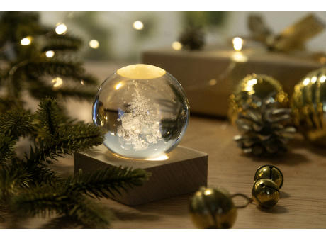 Leuchtkugel mit Weihnachtsmotiv Borealis Werbeartikel