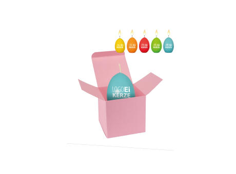 ColorBox LogoEi Kerze - Weiß Werbeartikel