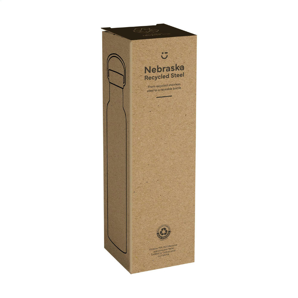 Nebraska RCS Recycled Steel 800 ml single wall Werbeartikel