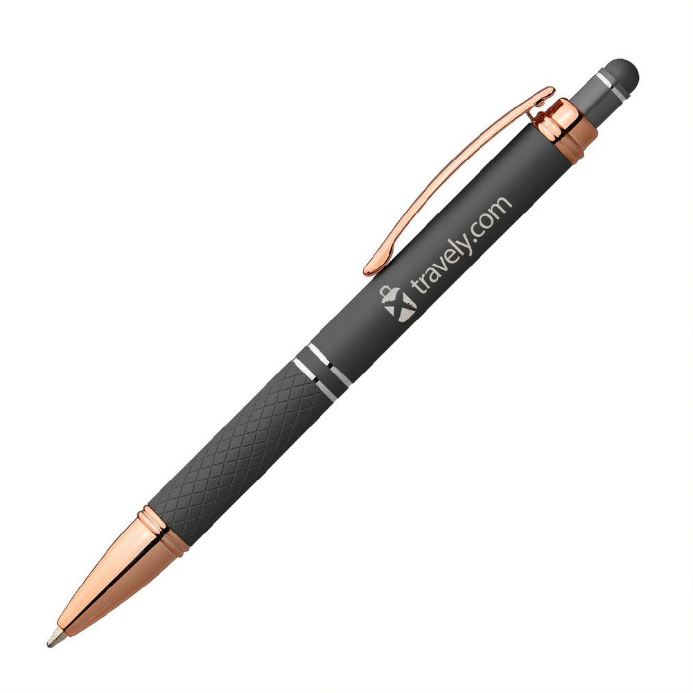 Phoenix Softy Roségold Metallic Kugelschreiber - m/Stylus Werbeartikel
