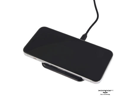 2259 | Xoopar Iné Wireless Fast Charger - Recycled Leather 15W Werbeartikel