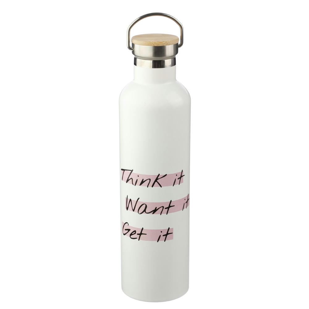 Doppelwandige Flasche aus Edelstahl Damien Werbeartikel