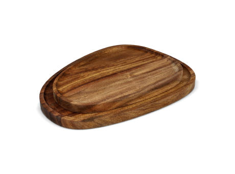 InSideOut 2er-Pack Holztabletts in Bioform Werbeartikel