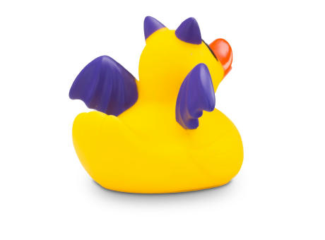 Werbeente Batduck Superheld gelb-lila Werbeartikel