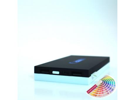 Modell PB-101 8000 mAh Weiß/Schwarz glatt (glänzend) bedrucken