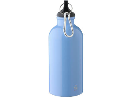 Einwandige Flasche aus recyceltem Edelstahl (400 ml) Sable Werbeartikel