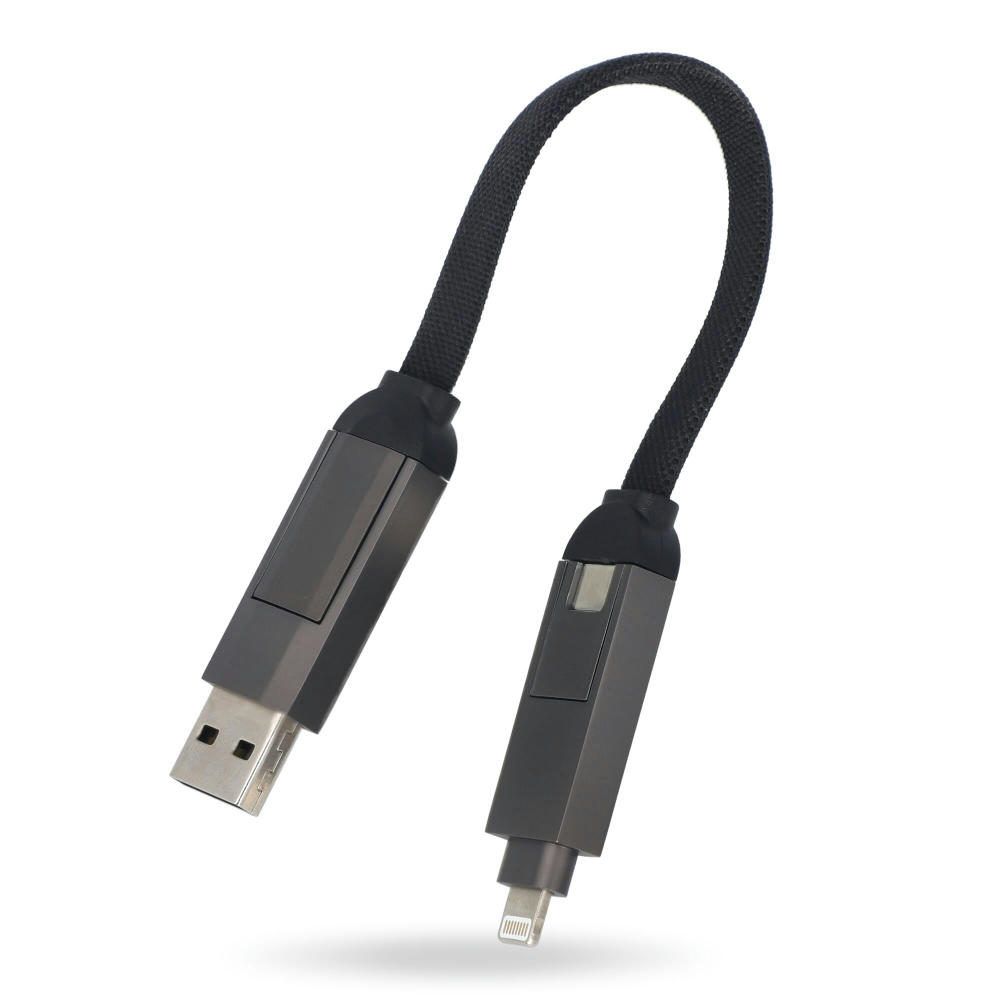 Multifunktionales 4-in-1 Kabel OTG Schlüsselanhänger Größe 60 W Werbeartikel