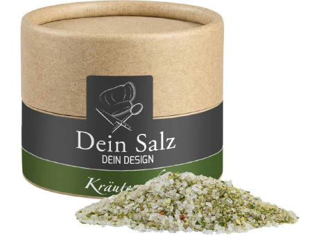 Product image Kräutersalz, ca. 55g, Kraftpapierdose Mini Werbeartikel