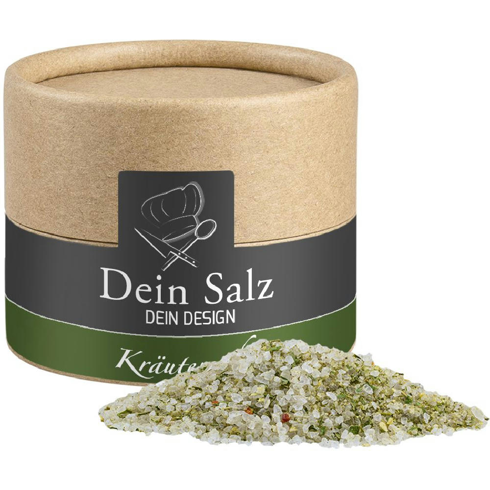 Product image Kräutersalz, ca. 55g, Kraftpapierdose Mini Werbeartikel