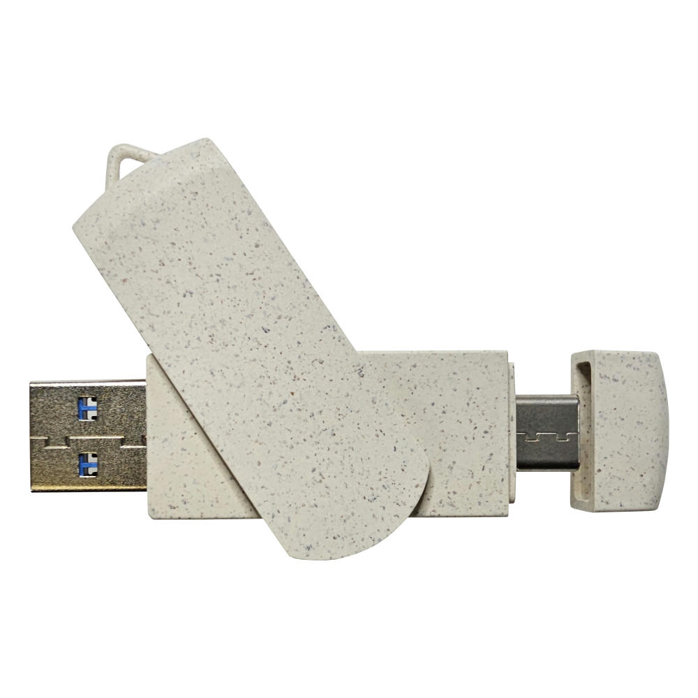 Product image USB-Stick OTG C05-A Typ C USB 3.0 Flash Disk 16 GB Weizenstroh Werbeartikel
