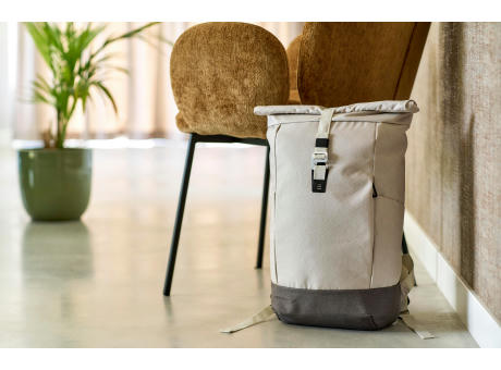 rPET (600D) Rolltop-Rucksack Marlene Werbeartikel