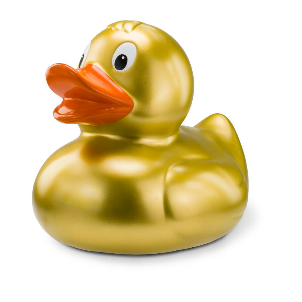 Product image Werbeente Goldmarie XXL, ca. 30 cm Werbeartikel