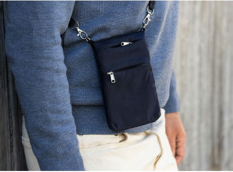 Täschchen 'Toledo', Polycotton Mitternachtsblau bedrucken