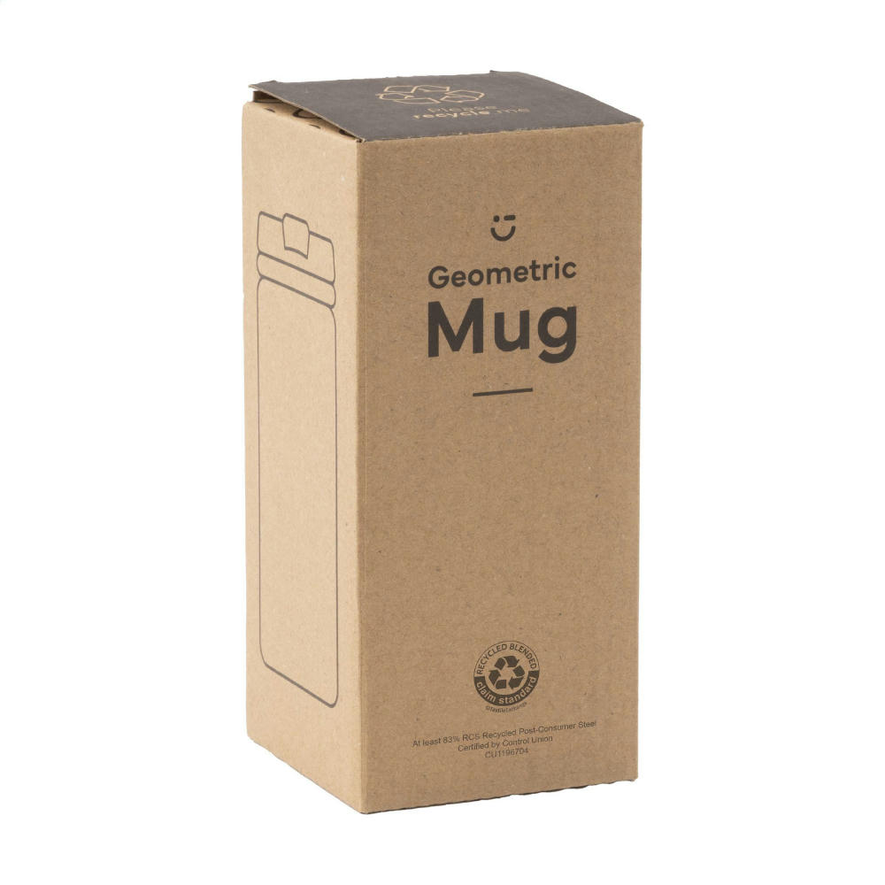Geometric Mug RCS Recycled Steel 280 ml Thermobecher Werbeartikel