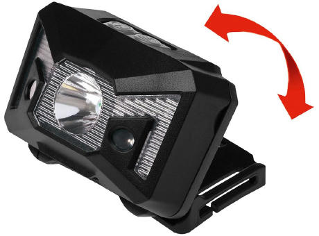 Aufladbare LED Stirnleuchte mit Sensorfunktion "Sensor Head Light Charge 125 L" Werbeartikel