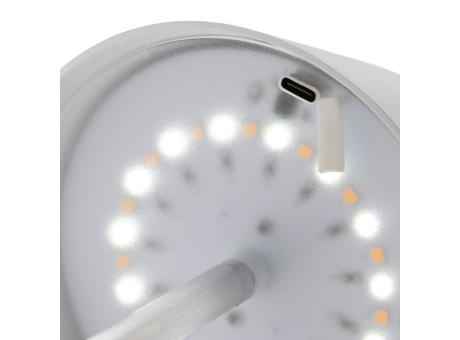 Pure Glow USB-Tischleuchte aus RCS recyceltem Kunststoff Werbeartikel