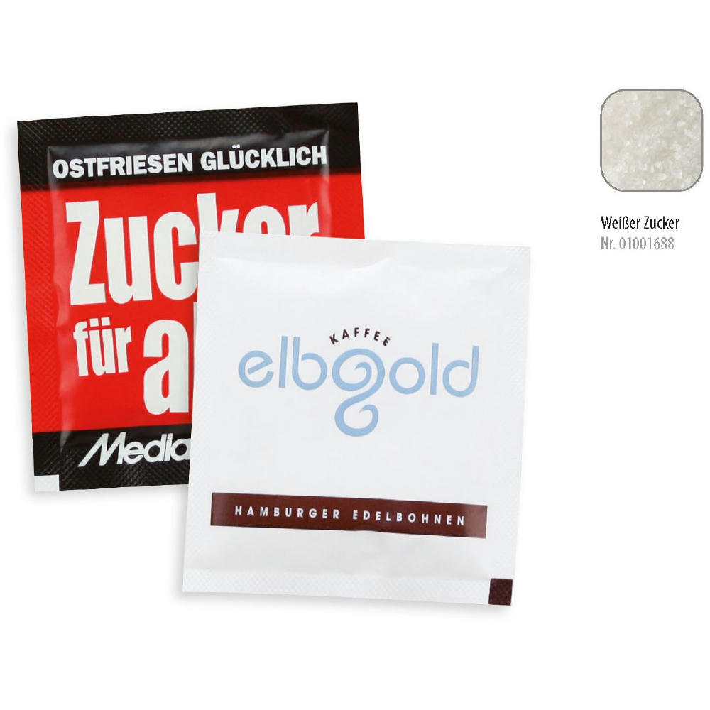 Product image Zuckertütchen, 3,6 g, Inhalt: Zucker weiß Werbeartikel