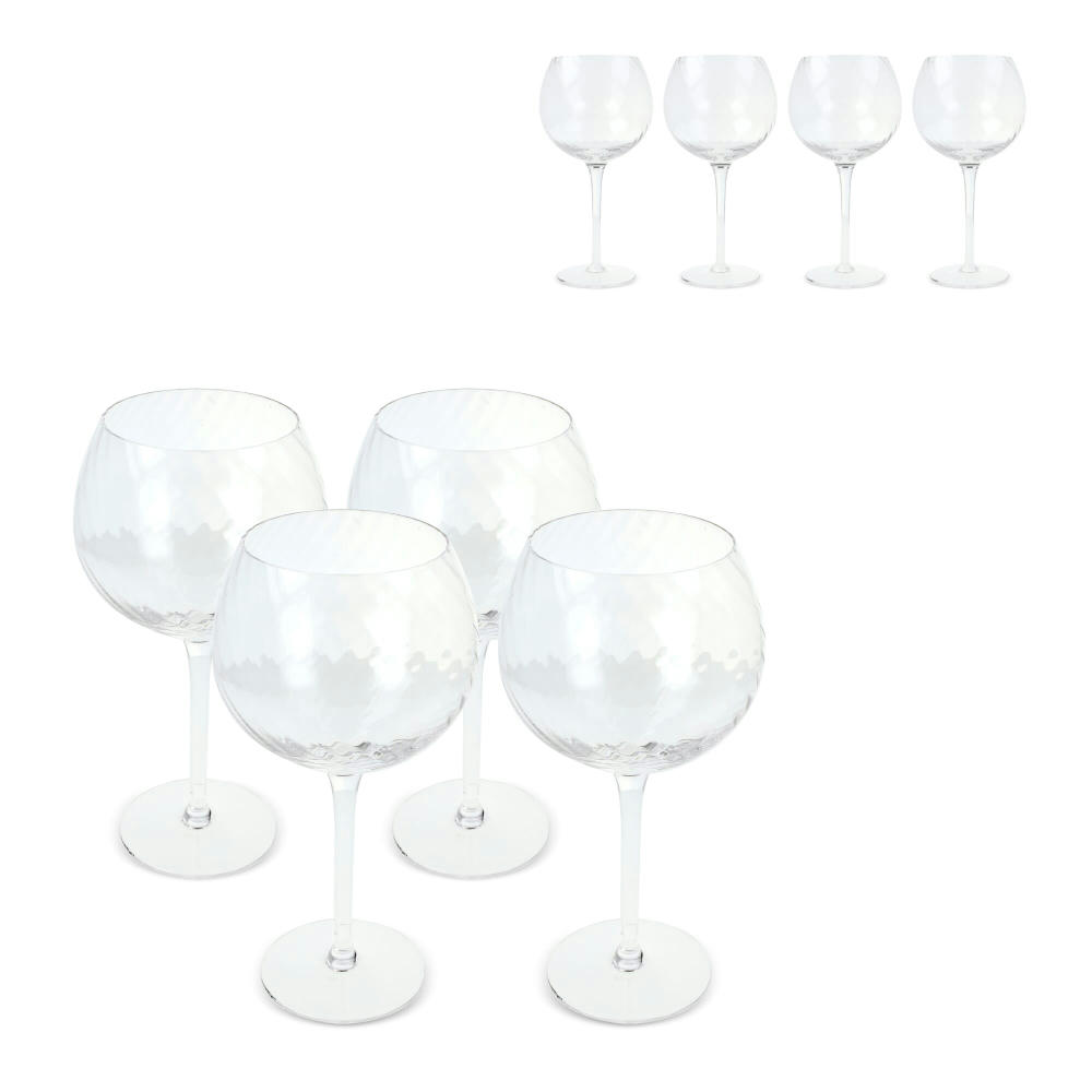 Byon Opacity 4er-Set Weingläser mit stilvollem Glasmuster 470ml Werbeartikel