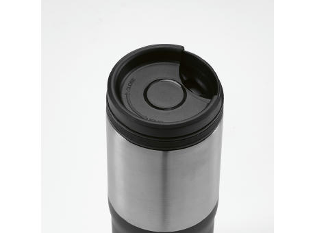 Orange Reisebecher recy.Edelstahl, 600 ml. Dreifachwandig Werbeartikel