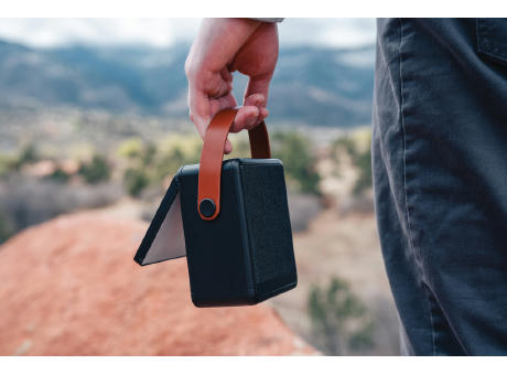 Skywave 12W Solar-Lautsprecher aus RCS recyceltem Kunststoff Werbeartikel