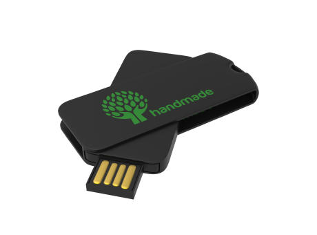 USB Stick Smart Twister Large Black, 4 GB  Werbeartikel
