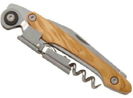 Kellnermesser 'Ottawa', Doppelhebel, Olivenholz Werbeartikel