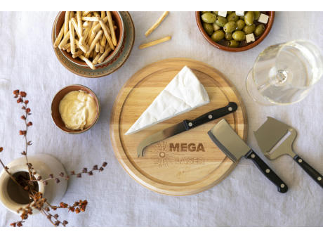 Käseplatte aus Holz Max Werbeartikel