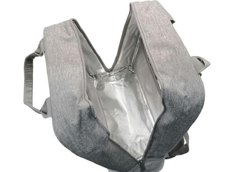 Isothermer Rucksack 'Yari', aus RPET, grau meliert Werbeartikel